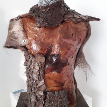 Sculpture titled "ASCLEPIOS" by Francis G, Original Artwork, Wood