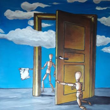 Картина под названием "L'addiction" - Huertas, Подлинное произведение искусства, Масло