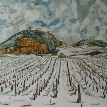 Pittura intitolato "Vin Jaune en mantea…" da Francis Lardé, Opera d'arte originale, Olio Montato su Telaio per barella in le…