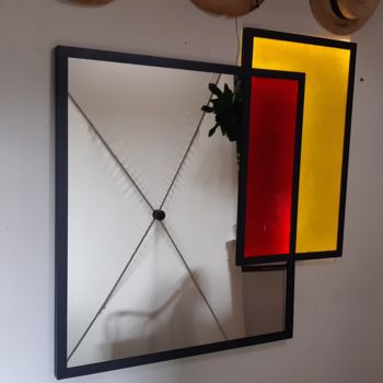 Design titled "Miroir "Primaires"" by Francis Priscal, Original Artwork, Furniture