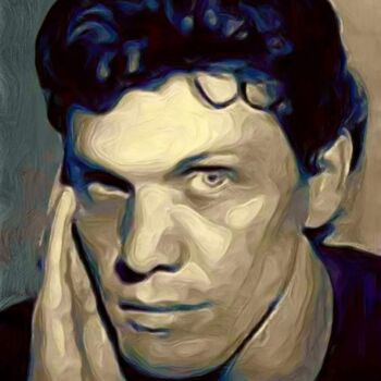 Painting titled "Marc Lavoine" by Francis Simon, Original Artwork