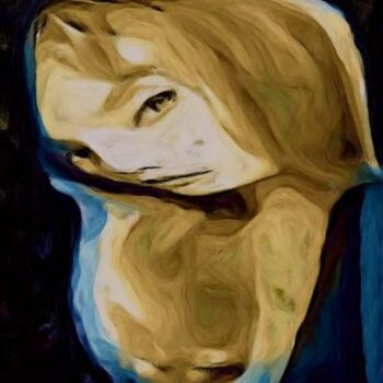 Painting titled "Arielle Dombasle" by Francis Simon, Original Artwork