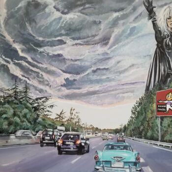 Schilderij getiteld "Storm" door Francis Stanzione, Origineel Kunstwerk, Acryl