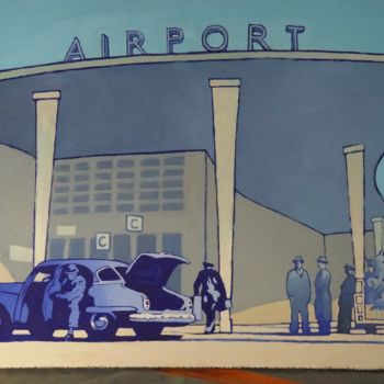 Malerei mit dem Titel "airport.jpg" von Francis Uwins, Original-Kunstwerk, Öl