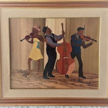 Sculpture titled "les musiciens" by Francis Williaume, Original Artwork, Wood