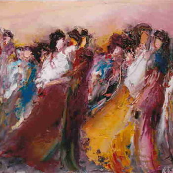 Painting titled "LE BAL" by Francis Abril, Original Artwork