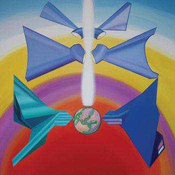 「Paz en el universo」というタイトルの絵画 Francisca Blázquez Martin-Ondarzaによって, オリジナルのアートワーク