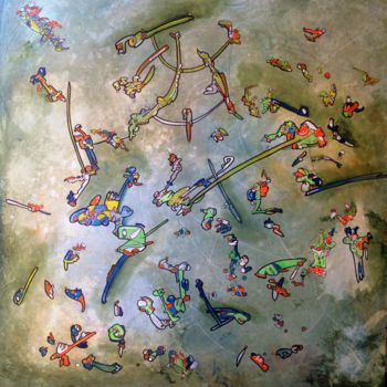 Malerei mit dem Titel "Burbrujos" von Francisco Campla, Original-Kunstwerk, Öl