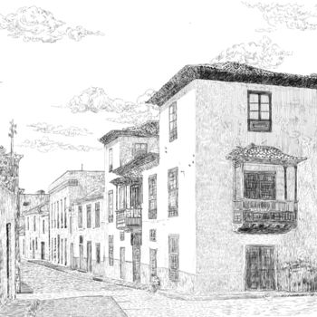 「calle-de-la-orovata…」というタイトルの描画 Francisco García Delgadoによって, オリジナルのアートワーク
