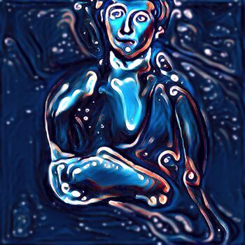 "Mujer en azul" başlıklı Dijital Sanat Francisco Lopez Bermudez tarafından, Orijinal sanat, Dijital Resim