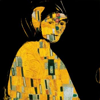Digitale Kunst getiteld "Mujer con tocado 2" door Francisco Lopez Bermudez, Origineel Kunstwerk, Digitaal Schilderwerk