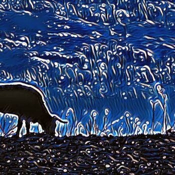 Arte digital titulada "Toro bravo" por Francisco Lopez Bermudez, Obra de arte original, Pintura Digital