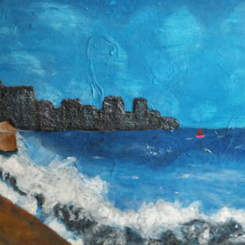 Painting titled "le-malecon.jpg" by M.Tulù, Original Artwork, Acrylic