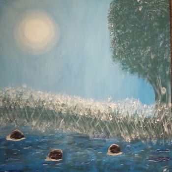 Painting titled "Moonlight Shadow 1" by Francisco Medina-Cano, Original Artwork, Acrylic