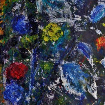 Картина под названием "fleurs" - Francisco Mendes, Подлинное произведение искусства, Масло