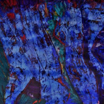 Peinture intitulée "nu sous la lune bleu" par Francisco Mendes, Œuvre d'art originale, Huile