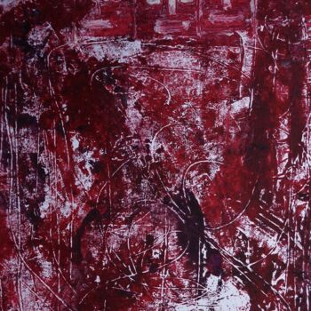 Malerei mit dem Titel "le papier rouge reg…" von Francisco Mendes, Original-Kunstwerk, Öl