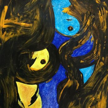 Painting titled "nu" by Francisco Mendes, Original Artwork, Acrylic