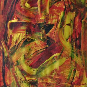 Peinture intitulée "le ver luisant" par Francisco Mendes, Œuvre d'art originale, Acrylique