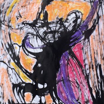 Painting titled "ca part en quenouil…" by Francisco Mendes, Original Artwork, Ink