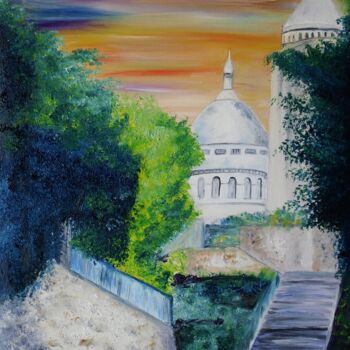 Painting titled "montmartre" by Francisco Mendes, Original Artwork