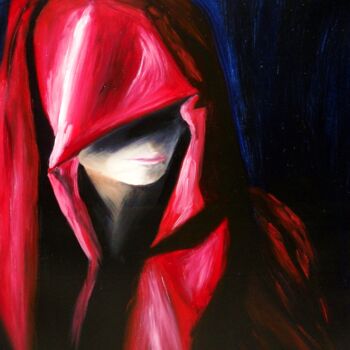 Peinture intitulée "la cape rouge" par Francisco Mendes, Œuvre d'art originale