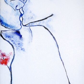 Peinture intitulée "un  baiser" par Francisco Mendes, Œuvre d'art originale