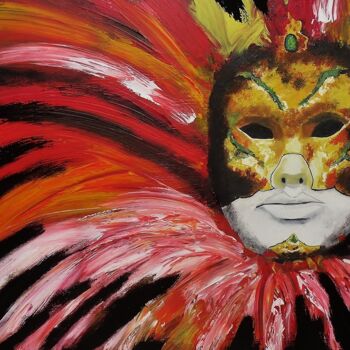 Painting titled "carnaval" by Francisco Mendes, Original Artwork