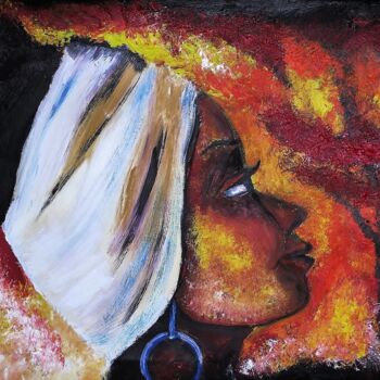 Painting titled "afrique" by Francisco Mendes, Original Artwork, Oil