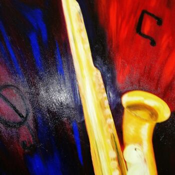 Painting titled "jazzy love" by Francisco Mendes, Original Artwork