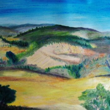 Peinture intitulée "terre tras   montan…" par Francisco Mendes, Œuvre d'art originale, Huile