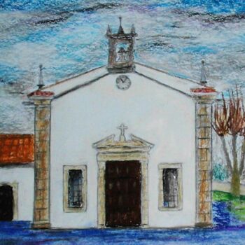 Pintura intitulada "capela da n s  do c…" por Francisco Mendes, Obras de arte originais, Óleo
