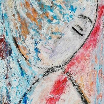 Картина под названием "una donna" - Francisco Mendes, Подлинное произведение искусства, Акрил