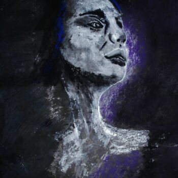 Painting titled "clair de lune" by Francisco Mendes, Original Artwork, Ink