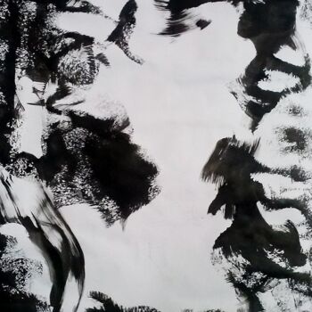 Peinture intitulée "poussière de rêve" par Francisco Mendes, Œuvre d'art originale, Encre
