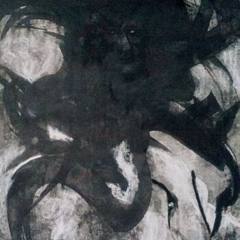 Peinture intitulée "Phobos" par Francisco Mendes, Œuvre d'art originale, Encre