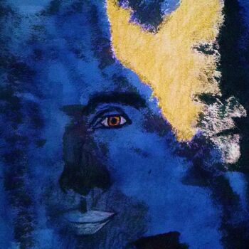 Peinture intitulée "la vie en bleu" par Francisco Mendes, Œuvre d'art originale, Encre