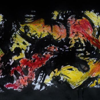 Peinture intitulée "mouvement" par Francisco Mendes, Œuvre d'art originale, Encre