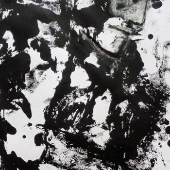 Картина под названием "je suis tombé par t…" - Francisco Mendes, Подлинное произведение искусства, Чернила