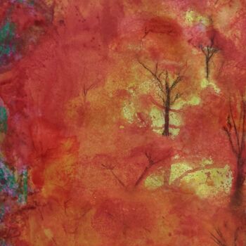 Peinture intitulée "couleur d'automne" par Francisco Mendes, Œuvre d'art originale, Encre