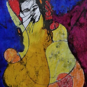 Картина под названием "geisha" - Francisco Mendes, Подлинное произведение искусства, Чернила