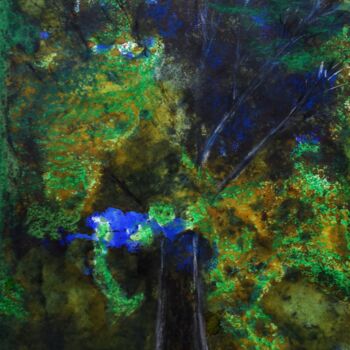 Pittura intitolato "auprès de mon arbre" da Francisco Mendes, Opera d'arte originale, Inchiostro