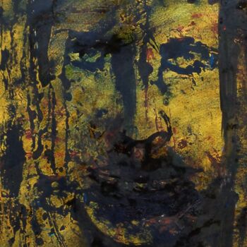Peinture intitulée "soleil vert" par Francisco Mendes, Œuvre d'art originale, Huile