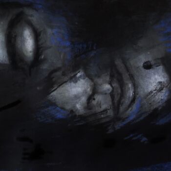 Peinture intitulée "Quand vient la nuit" par Francisco Mendes, Œuvre d'art originale, Encre