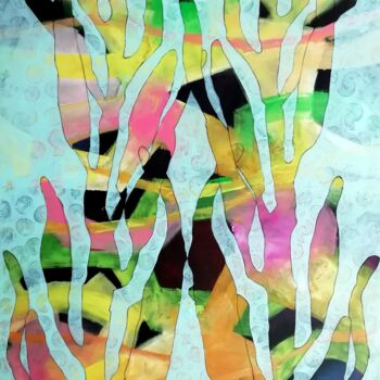 Peinture intitulée "Seaweed 1" par Francisco Santos, Œuvre d'art originale, Acrylique