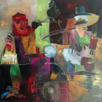 Картина под названием "The village lightho…" - Francisco Santos, Подлинное произведение искусства, Акрил