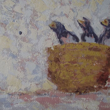 Pintura titulada "Little Nest" por Francisco Serrano Gutierrez, Obra de arte original, Oleo
