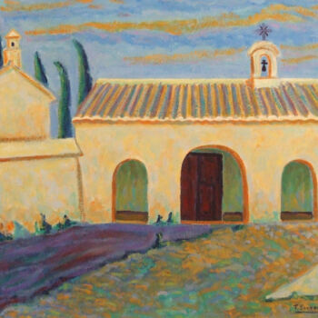 Pittura intitolato "LA ERMITA (CORDOBA)" da Francisco Serrano Gutierrez, Opera d'arte originale, Olio
