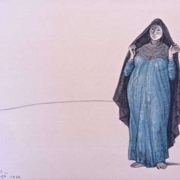 Incisioni, stampe intitolato "Impressions of egip…" da Francisco Zuniga, Opera d'arte originale, Litografia