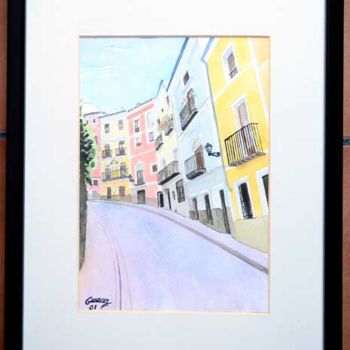 Painting titled "Calle Alfonso VIII…" by Francisco Guerra, Original Artwork, Oil